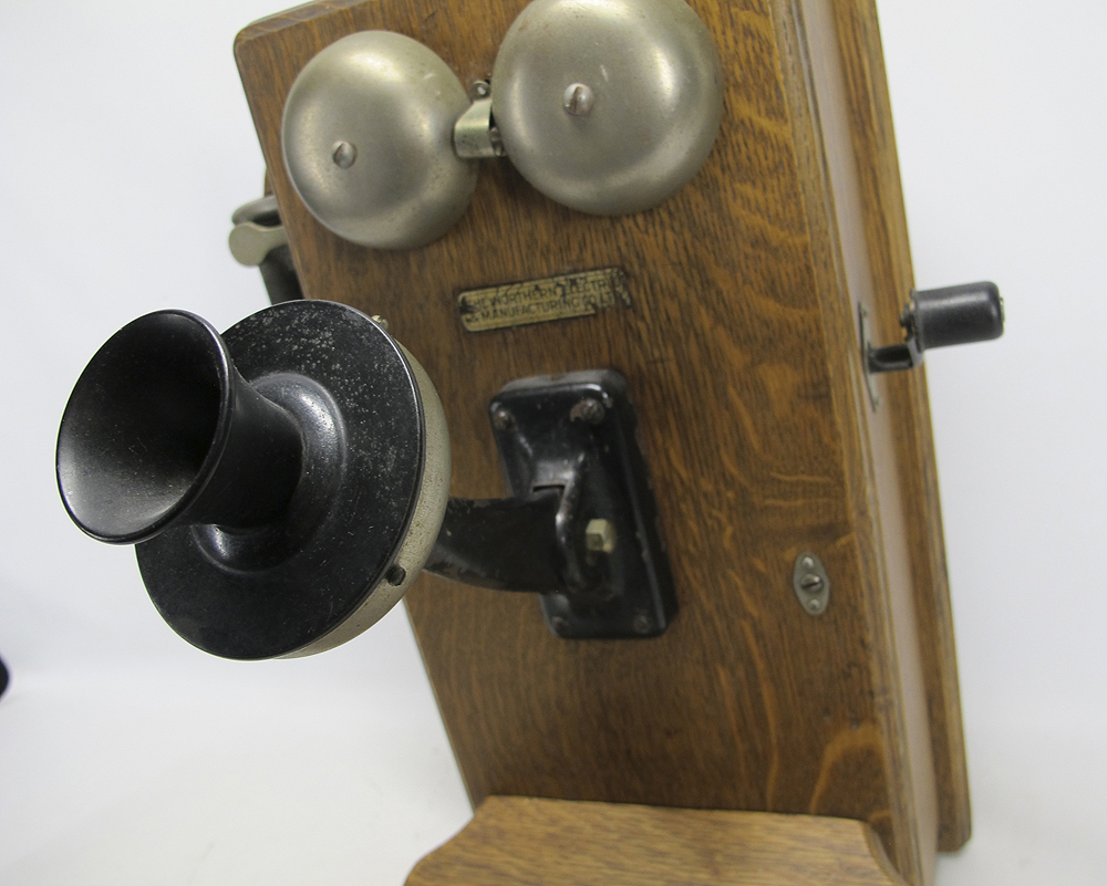 Antique c 1910 Northern Electric Company Oak Wall Telephone 1317AH